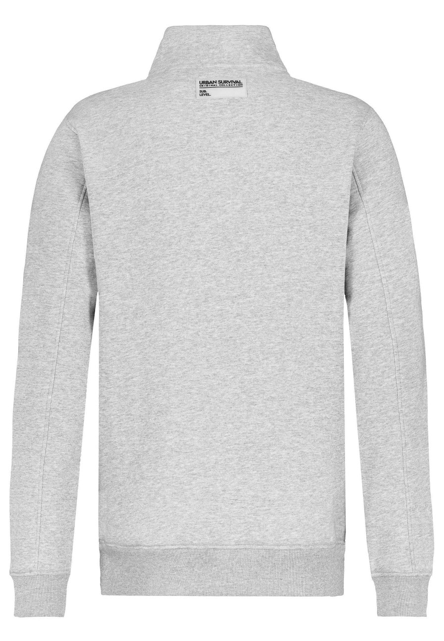 Men SUBLEVEL Popular | Half-Zip Sweatshirt Light Grey