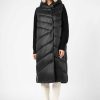 Women SUBLEVEL Popular | Long Puffer Quilted Vest Black