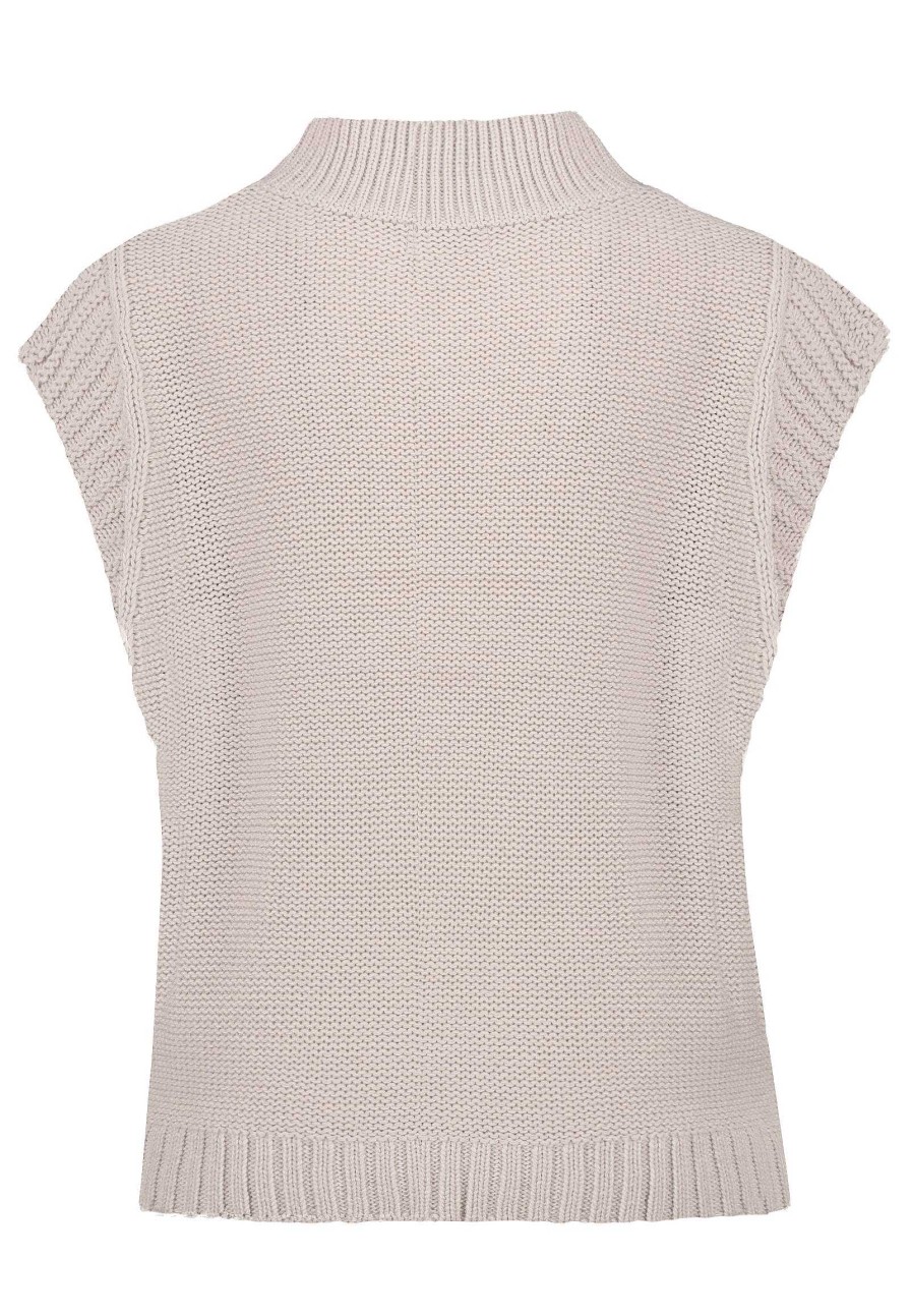 Women SUBLEVEL Popular | Cable Knit Sweater Vest Beige