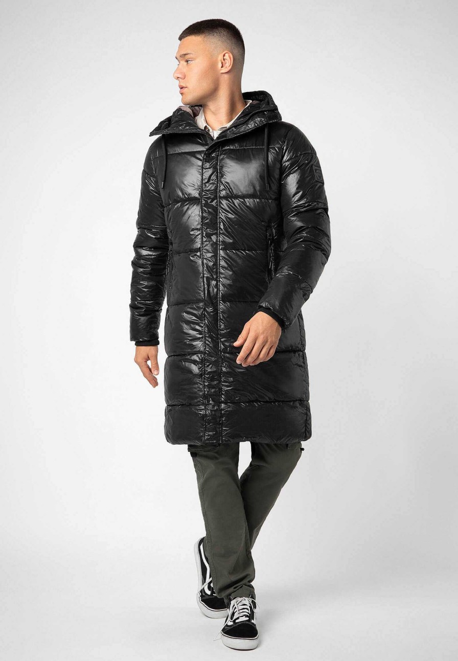 Men SUBLEVEL Popular | Winter Coat With Hood Black