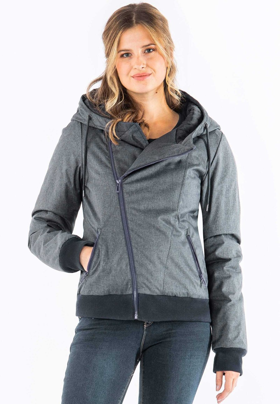 Women SUBLEVEL Popular | Lined Women'S Winter Jacket Dark Blue