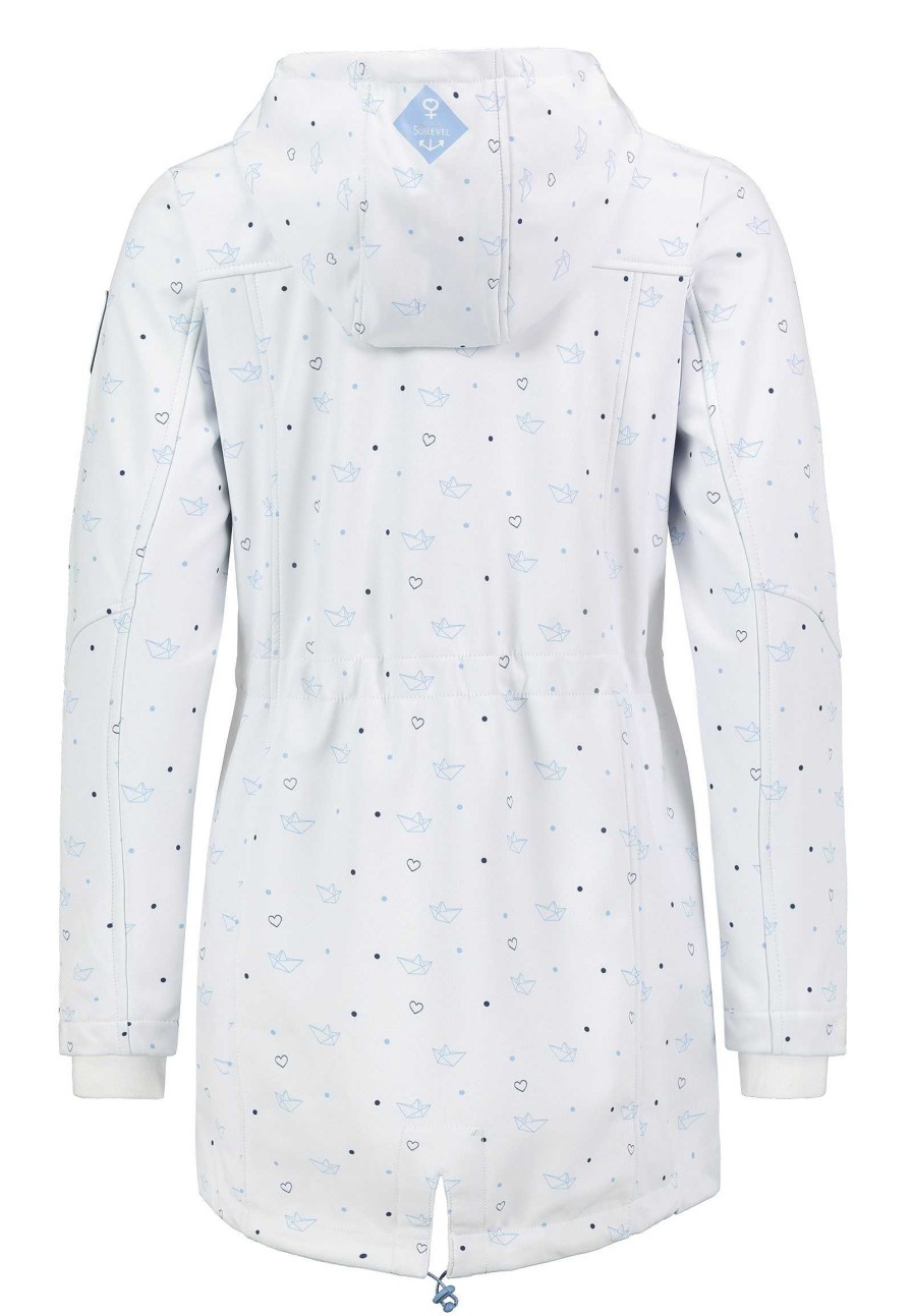 Women SUBLEVEL Jackets | Softshell Jacket With Pattern White