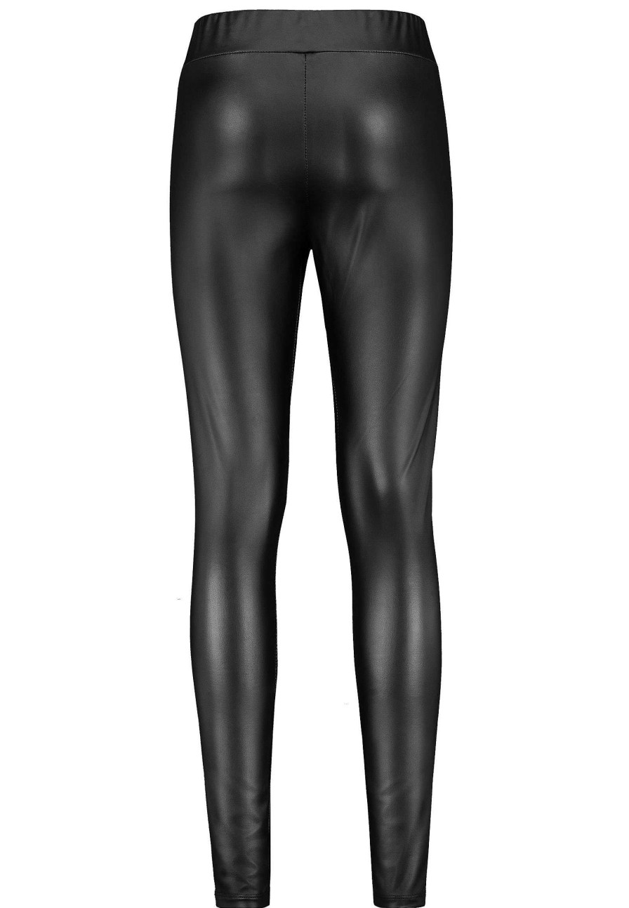 Women SUBLEVEL Pants | Leather Look Leggings Black