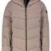 Women SUBLEVEL Jackets | Quilted Winter Jacket With Hood Brown