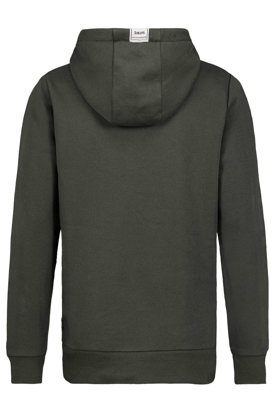 Men SUBLEVEL Pullover | Basic Hoodie Dark Green