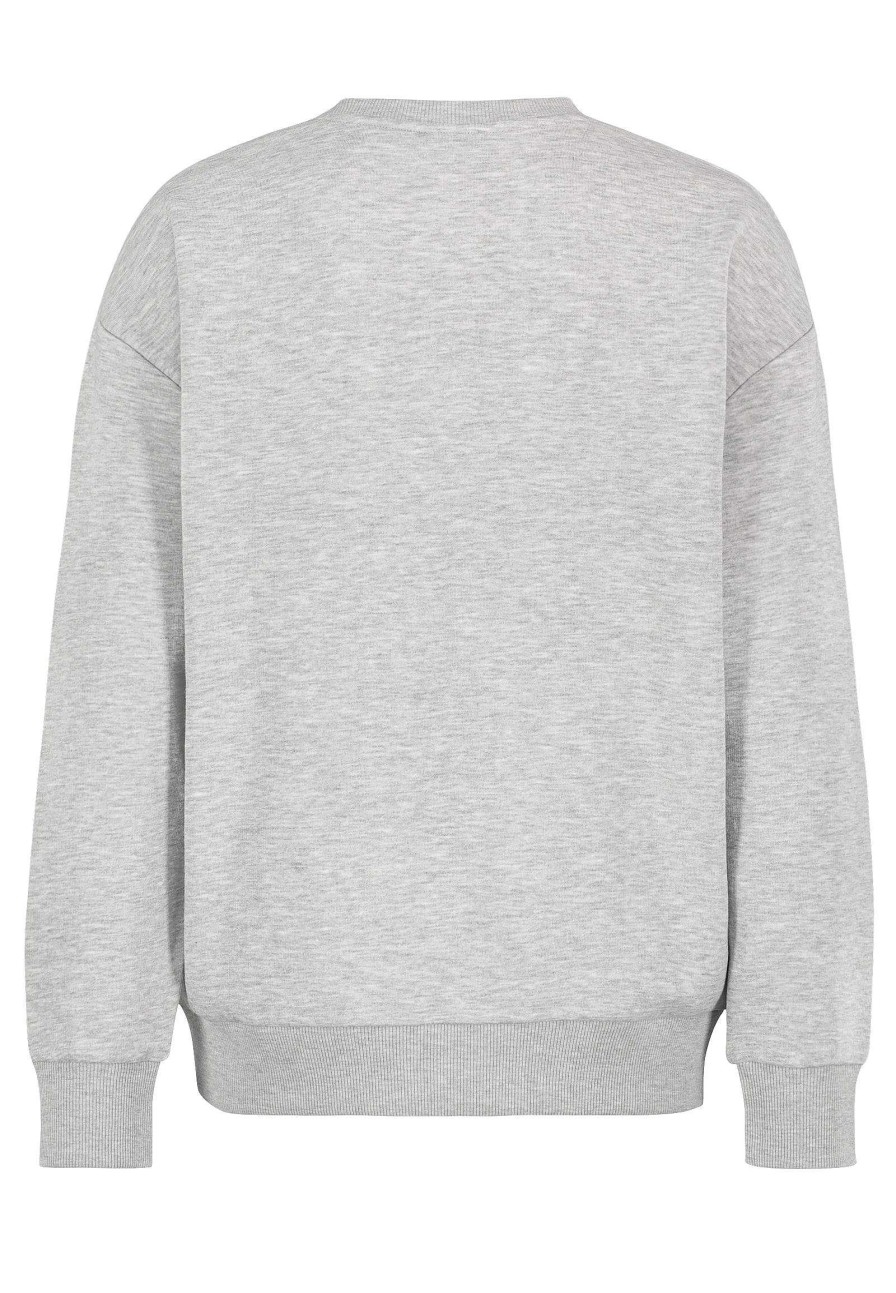 Women SUBLEVEL Pullover | Sweater With Print Grey