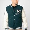 Men SUBLEVEL Popular | Men'S College Jacket Dark Green