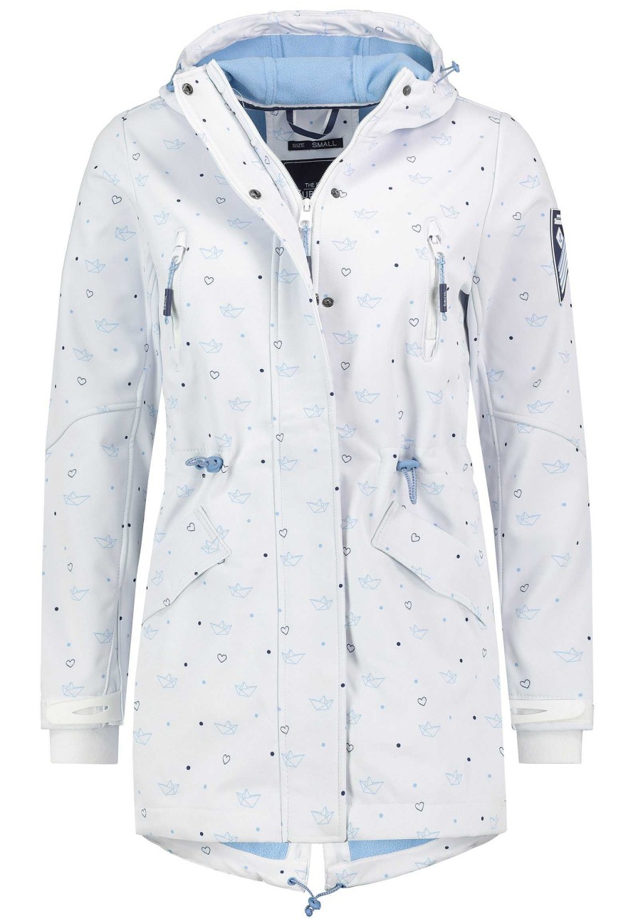 Women SUBLEVEL Jackets | Softshell Jacket With Pattern White