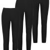 Women SUBLEVEL Pants | Pack Of 3 Basic Leggings Black