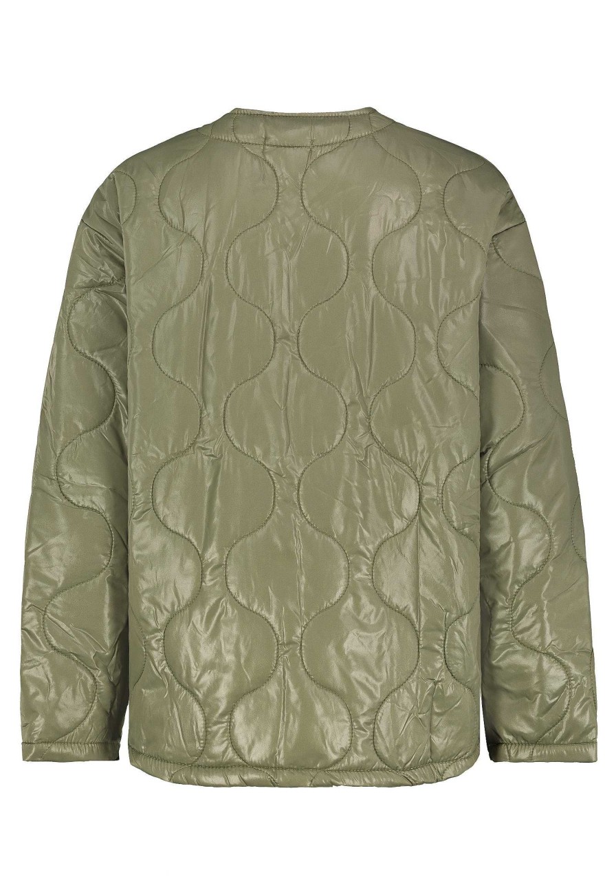 Women SUBLEVEL Popular | Oversized Quilted Jacket Green