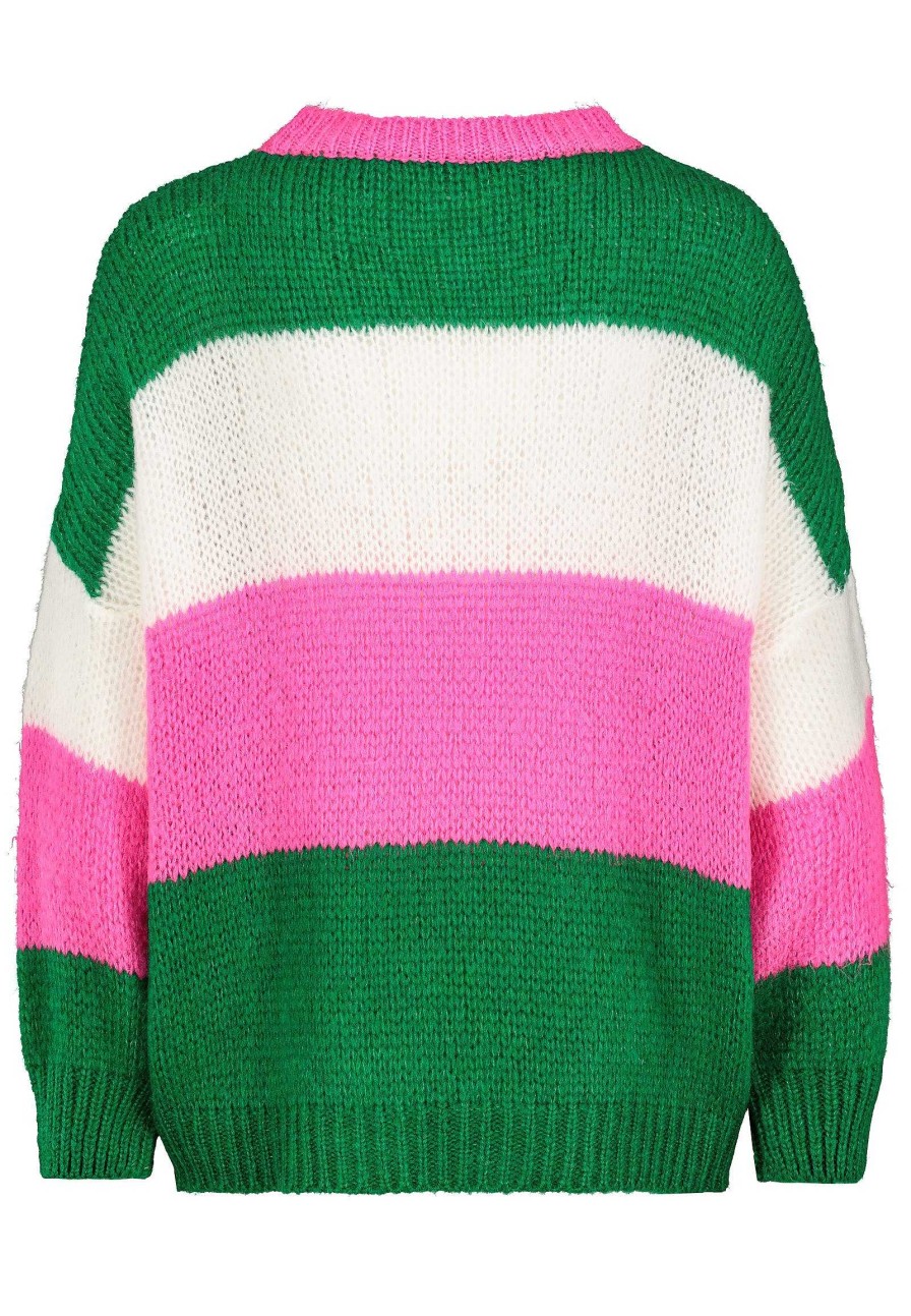 Women SUBLEVEL Popular | Fluffy Knitted Sweater Green