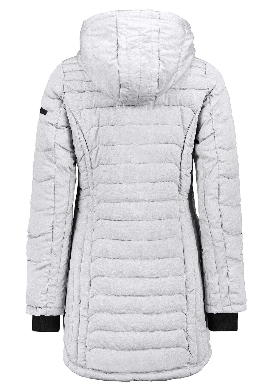 Women SUBLEVEL Popular | Winter Quilted Coat With Hood Light Grey