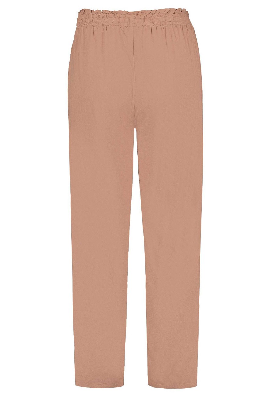 Women SUBLEVEL Pants | Viscose Trousers With Ties Light Brown