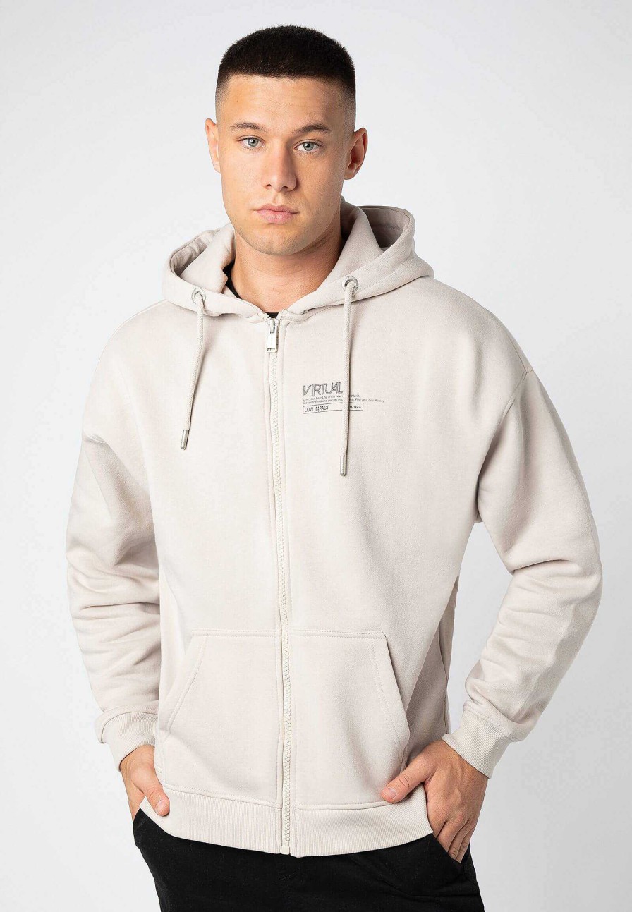 Men SUBLEVEL Popular | Sweat Jacket With Back Print Light Beige