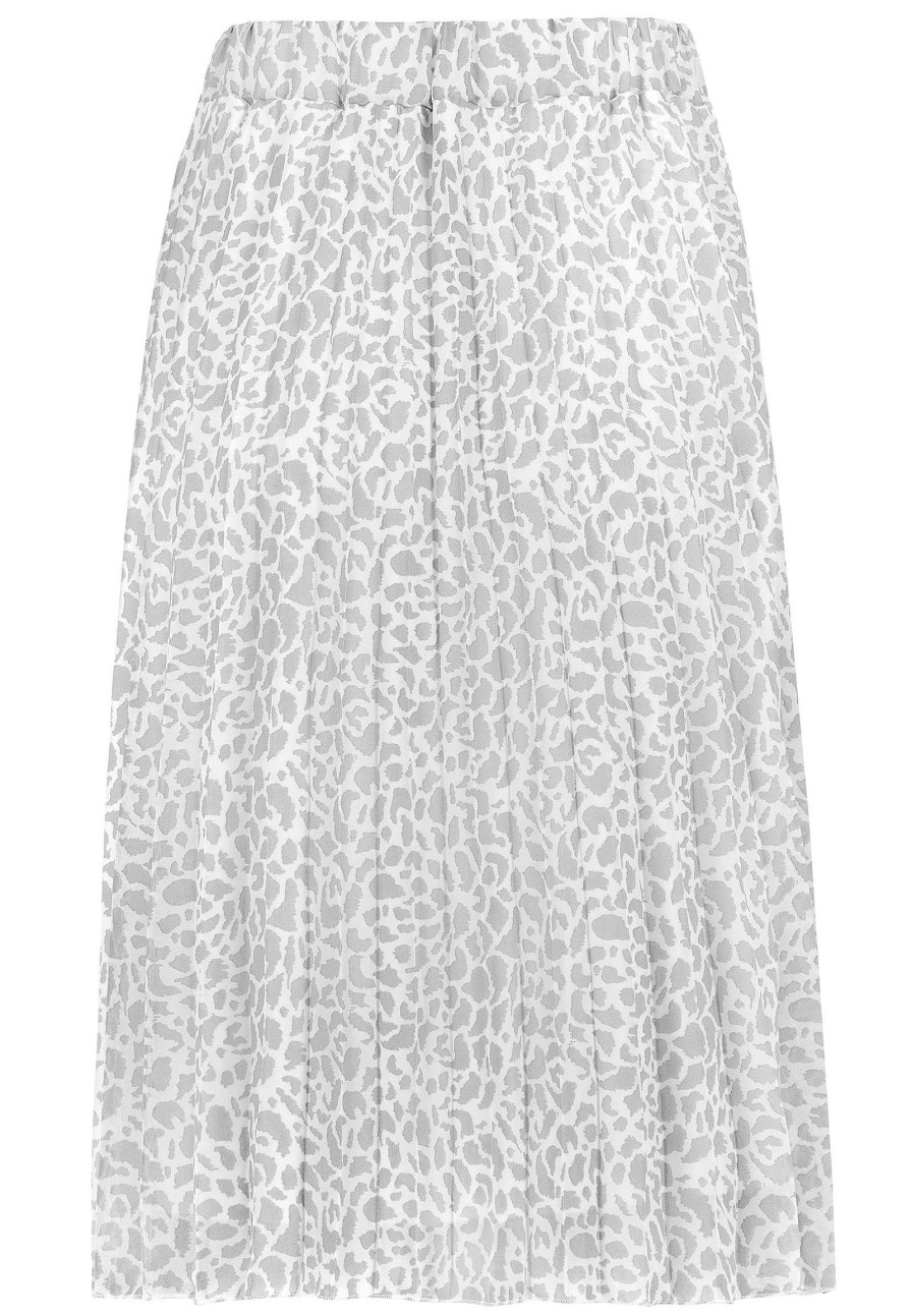 Women SUBLEVEL Dresses | Pleated Midi Skirt With Print Middle Grey