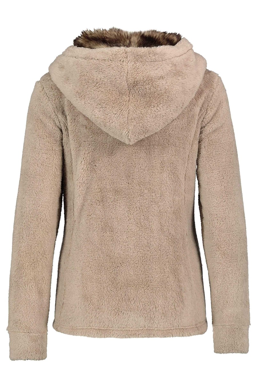 Women SUBLEVEL Popular | Women'S Fleece Jacket Faux Fur Light Brown