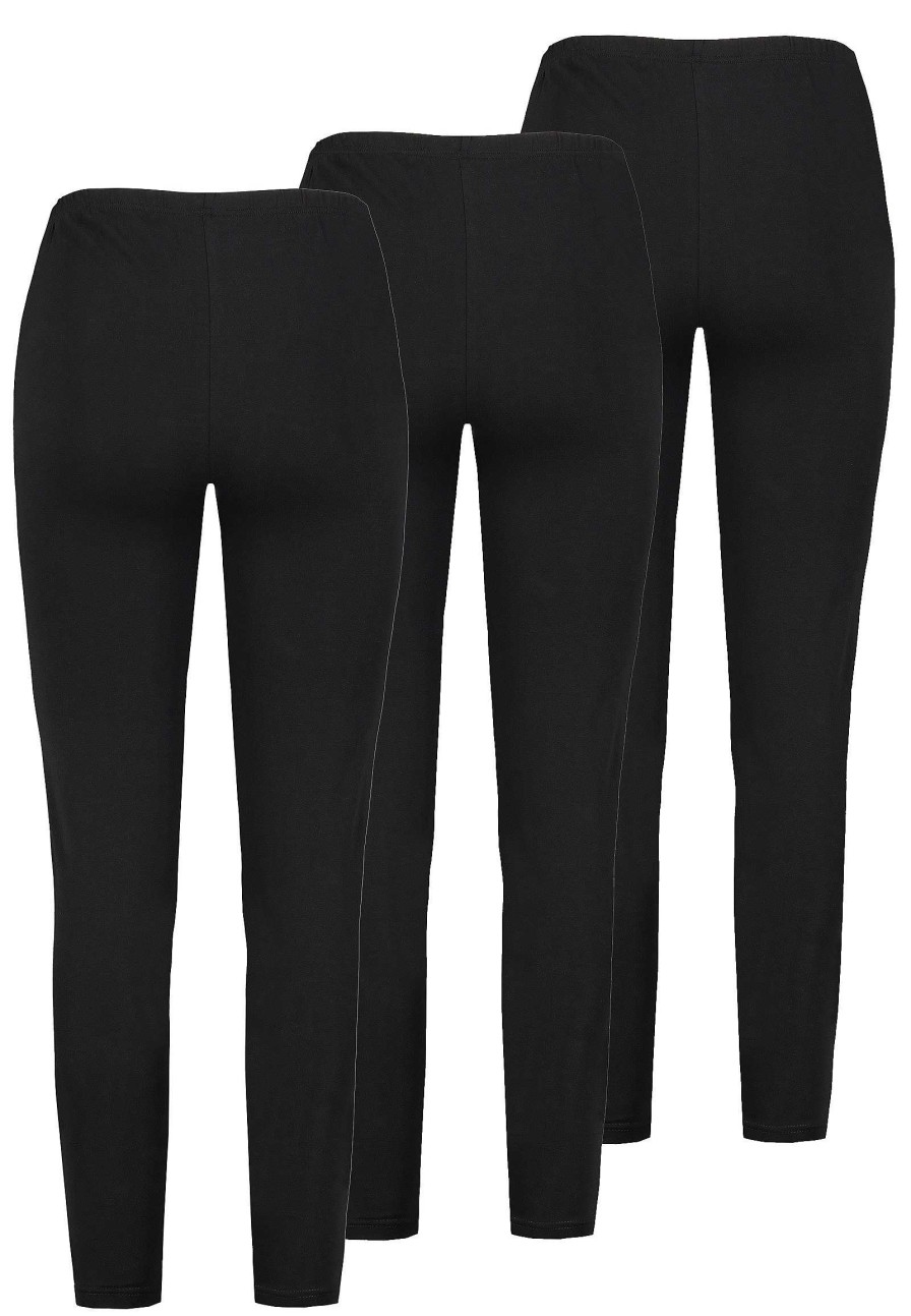 Women SUBLEVEL Pants | Pack Of 3 Basic Leggings Black