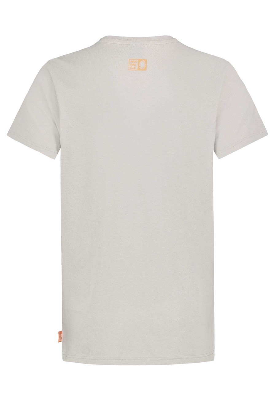 Men SUBLEVEL Shirts | Basic T-Shirt With Mini Print Light Grey