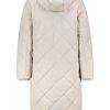 Women SUBLEVEL Popular | Quilted Coat With Diamond Pattern Light Beige