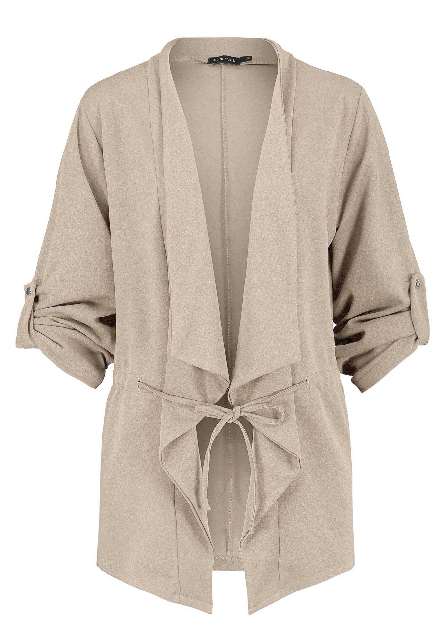 Women SUBLEVEL Jackets | Tie Blazer Beige