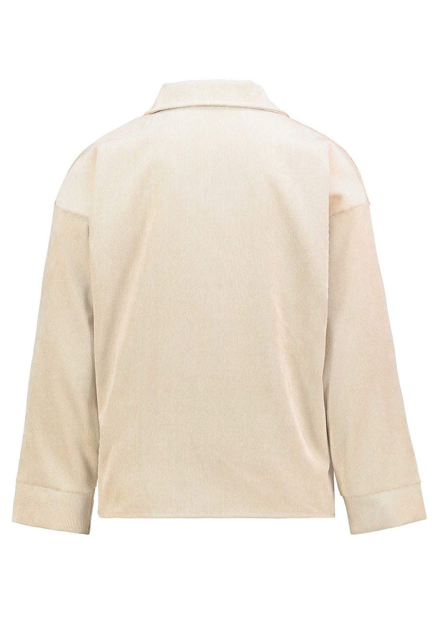 Women SUBLEVEL Jackets | Oversized Corduroy Shirt Blouse Light Beige