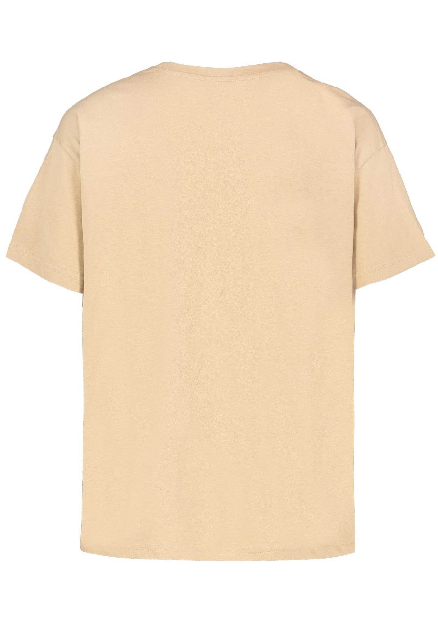 Women SUBLEVEL Shirts | College City Print T-Shirt Beige