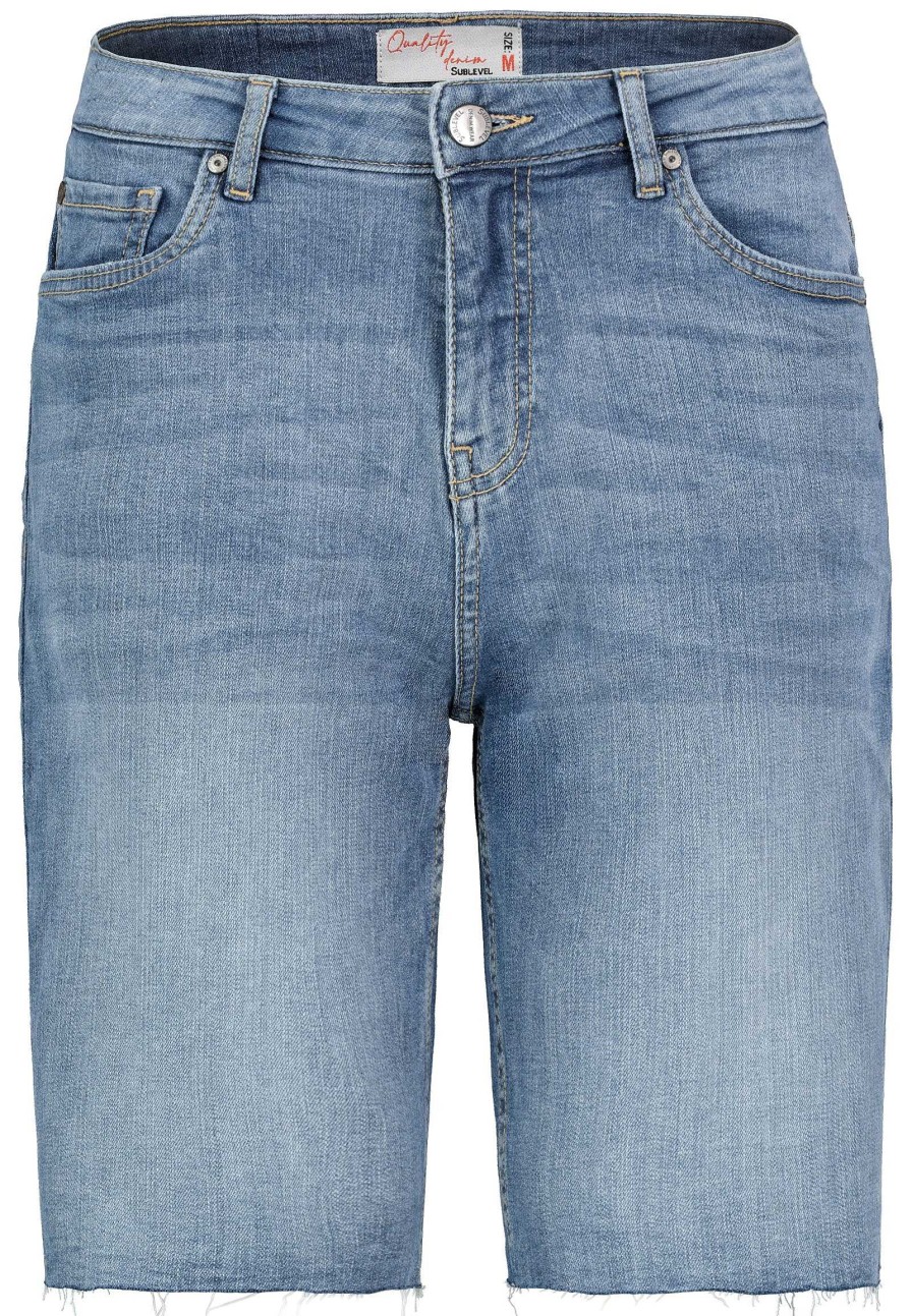 Women SUBLEVEL Shorts | City Jeans Bermudas Middle Blue