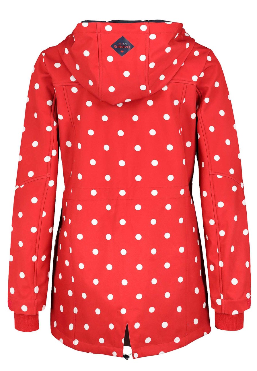 Women SUBLEVEL Jackets | Softshell Jacket With All-Over Print Red White