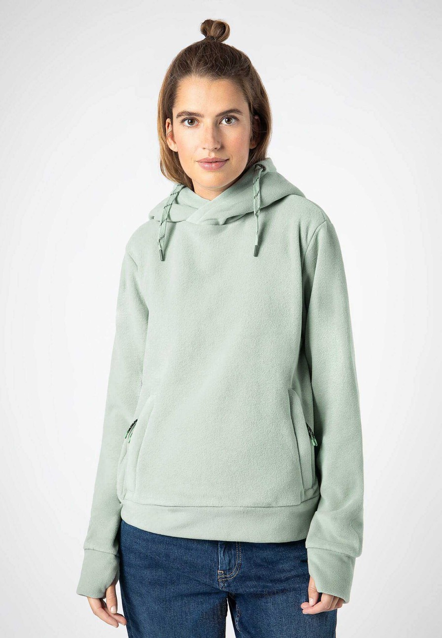 Women SUBLEVEL Popular | Basic Fleece Sweater Light Green