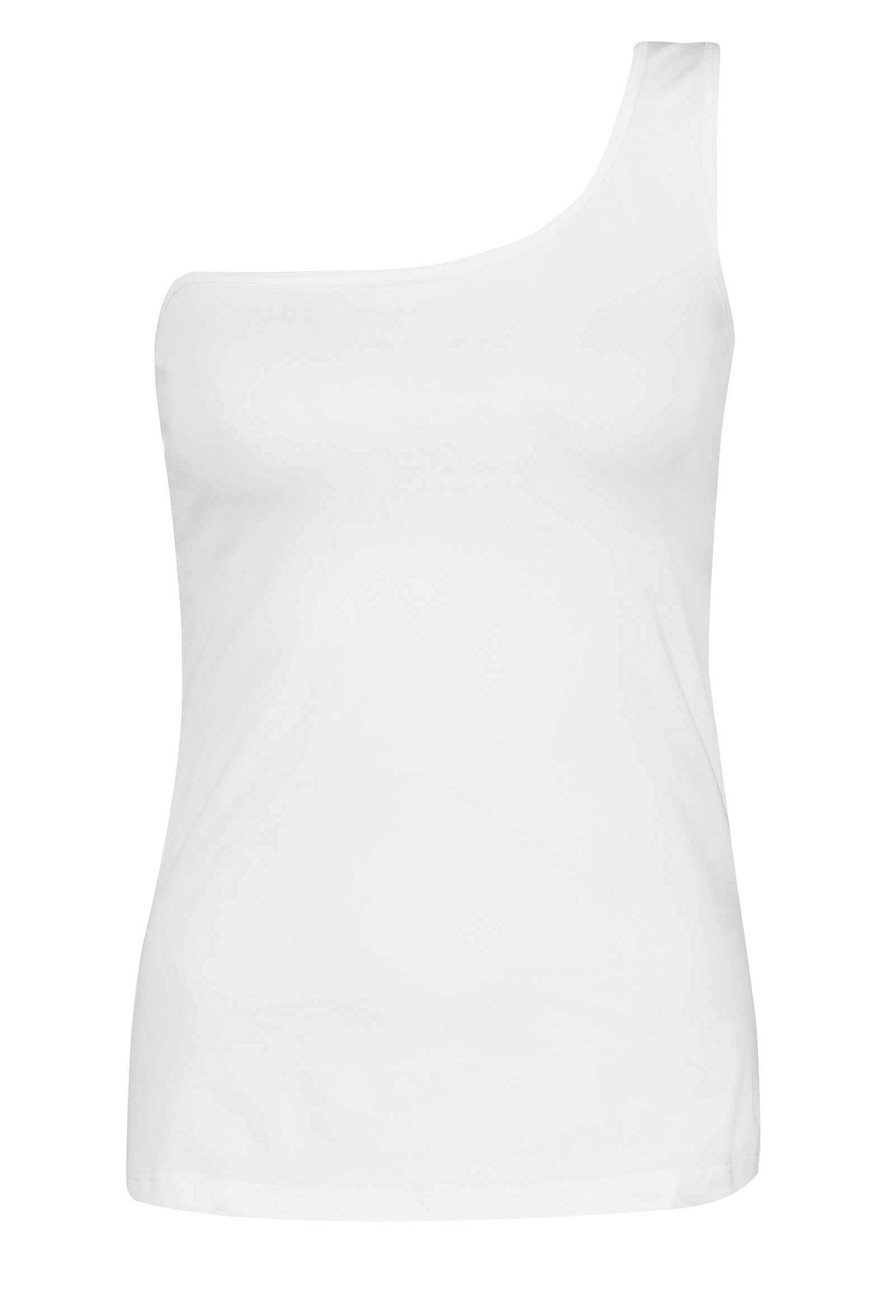 Women SUBLEVEL Shirts | One Shoulder Top White