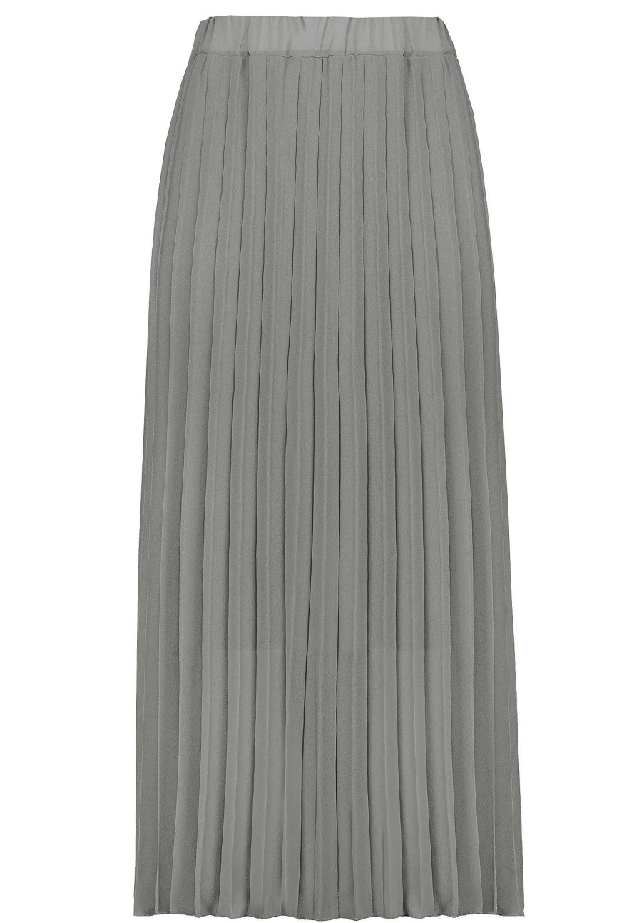 Women SUBLEVEL Dresses | Pleated Skirt With Elastic Band Grey