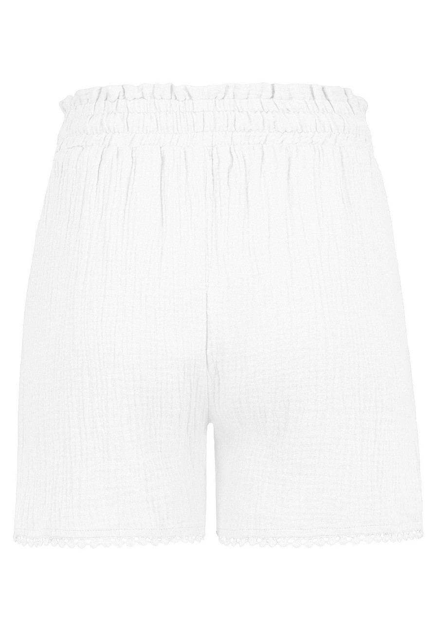 Women SUBLEVEL Shorts | Muslin Shorts White