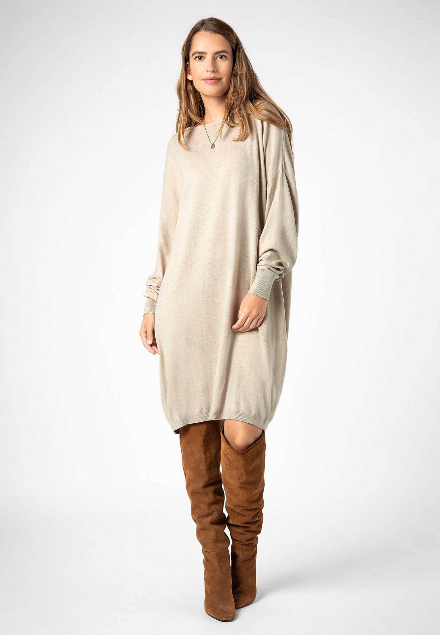 Women SUBLEVEL Popular | Fine Knit Dress Light Beige