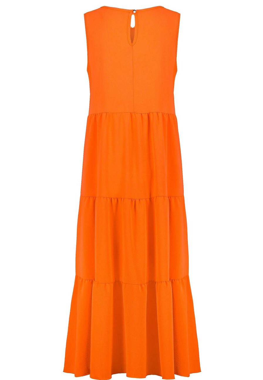 Women SUBLEVEL Dresses | Maxi Dress With Flounces Orange