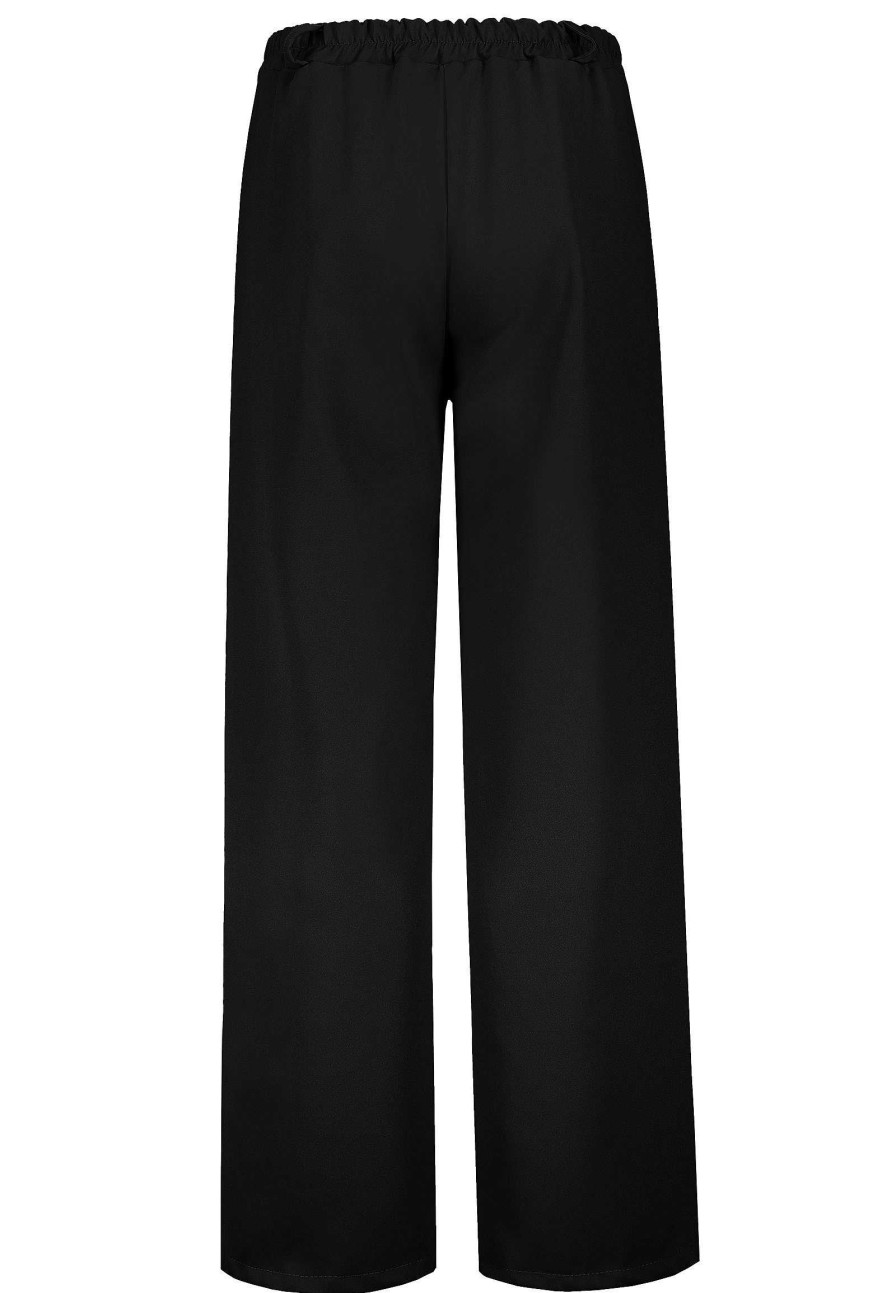 Women SUBLEVEL Popular | Fabric Trousers With Wide Legs Black