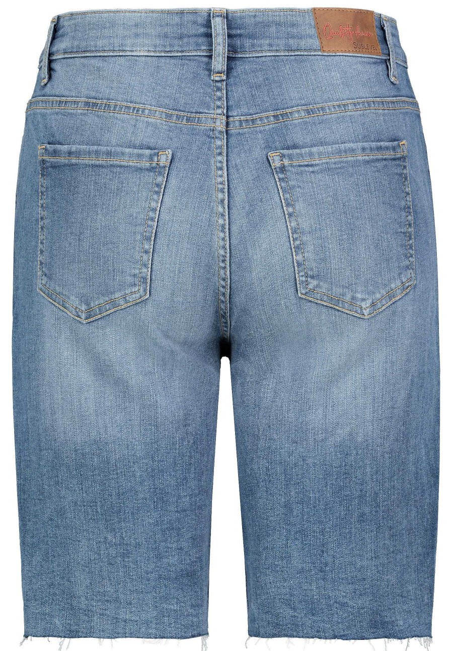 Women SUBLEVEL Shorts | City Jeans Bermudas Middle Blue