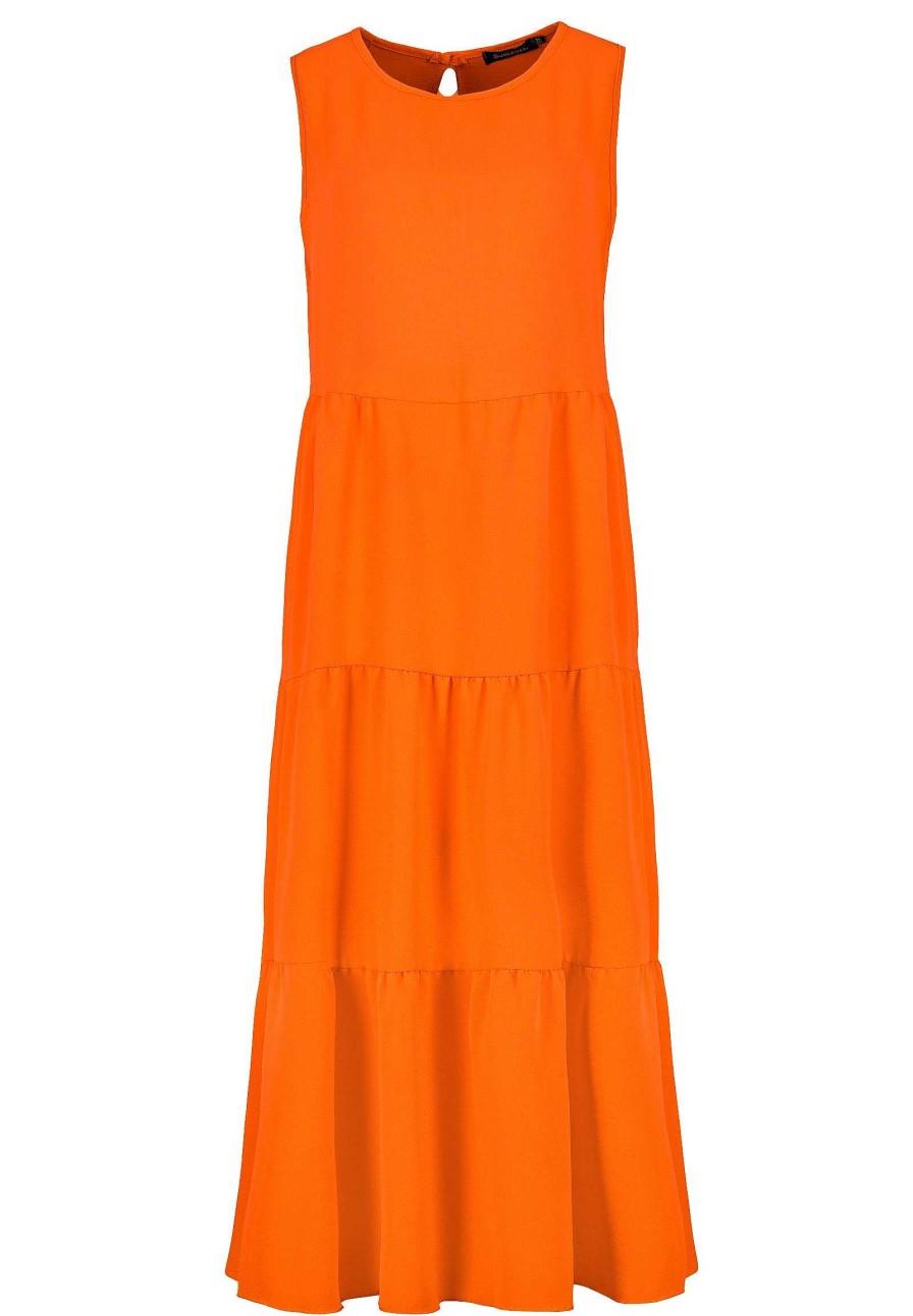 Women SUBLEVEL Dresses | Maxi Dress With Flounces Orange