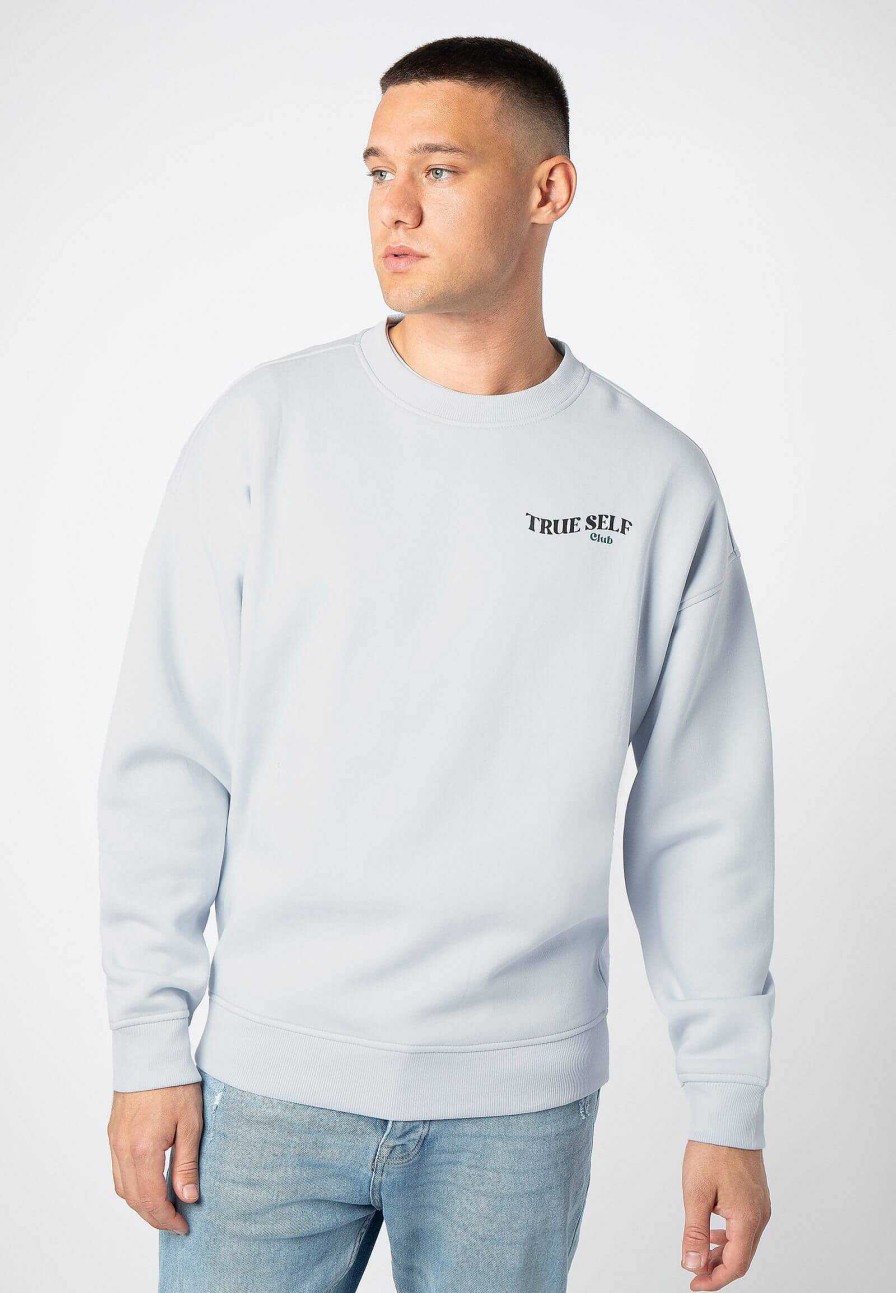 Men SUBLEVEL Popular | Sweatshirt With Back Print Light Grey