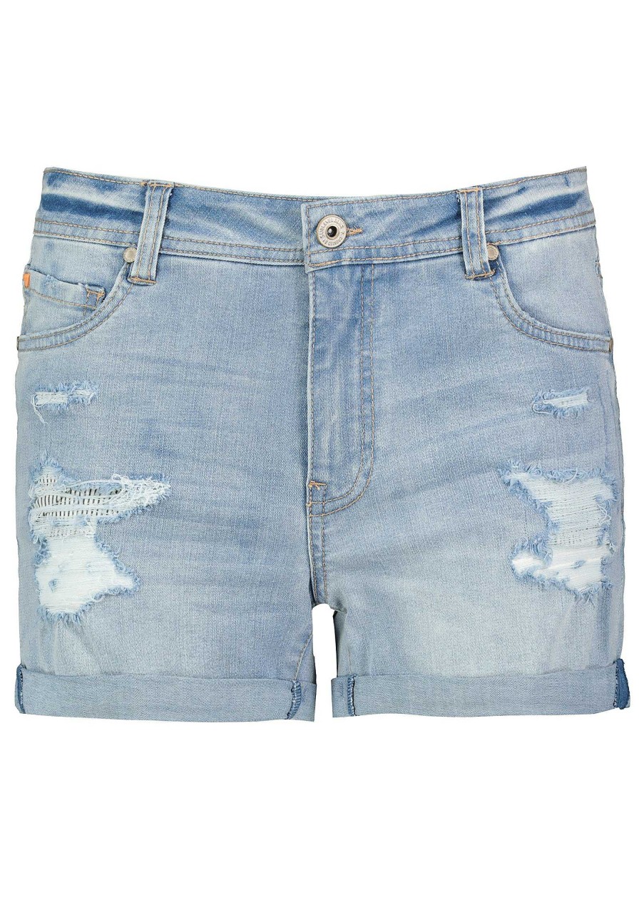 Women SUBLEVEL Shorts | Denim Shorts Destroyed Light Blue