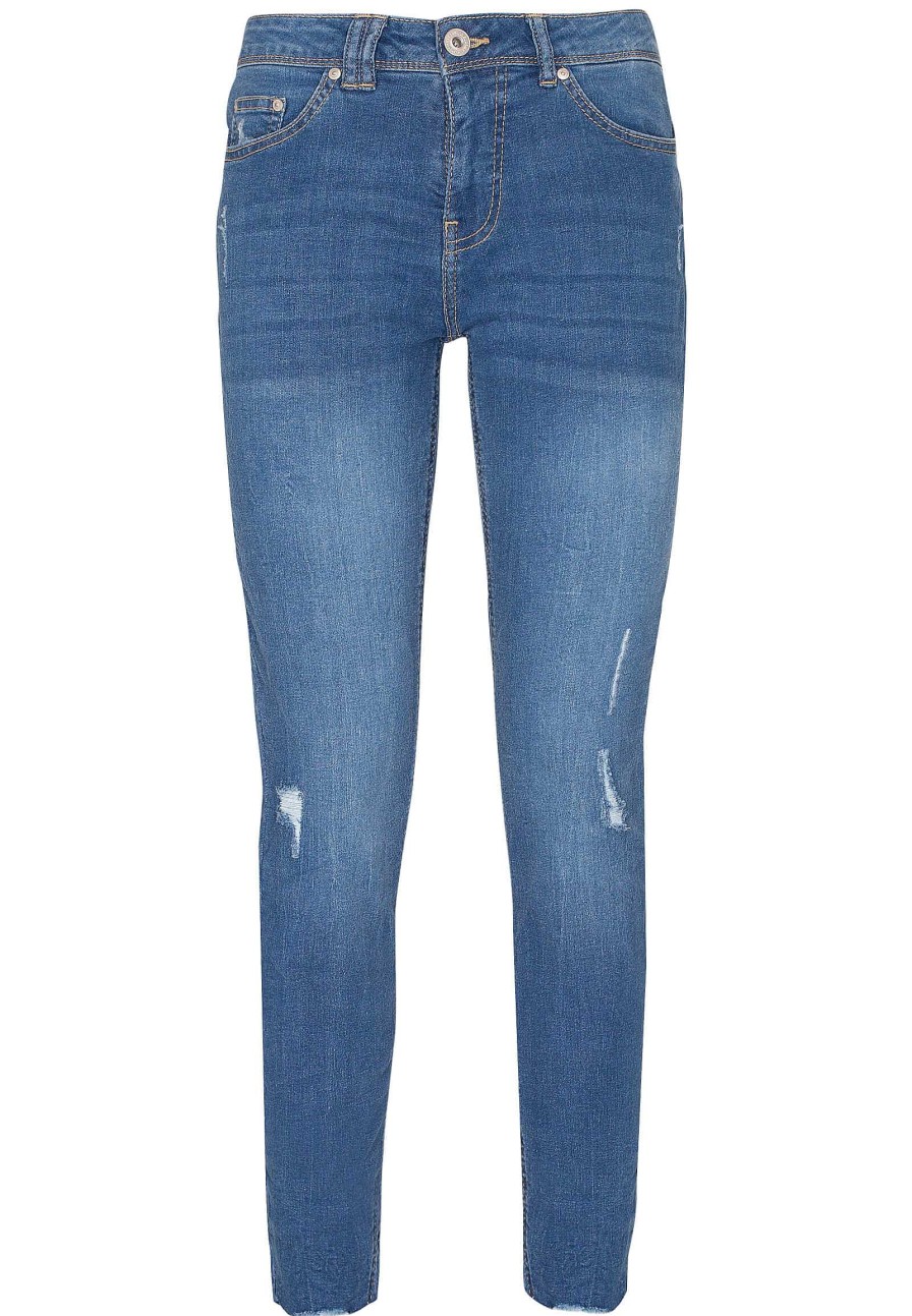 Women SUBLEVEL Pants | Skinny Jeans With An Open Hem Blue