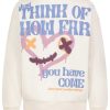 Women SUBLEVEL Popular | Women'S Sweatshirt With Back Print White