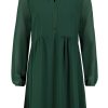 Women SUBLEVEL Popular | Chiffon Dress Dark Green