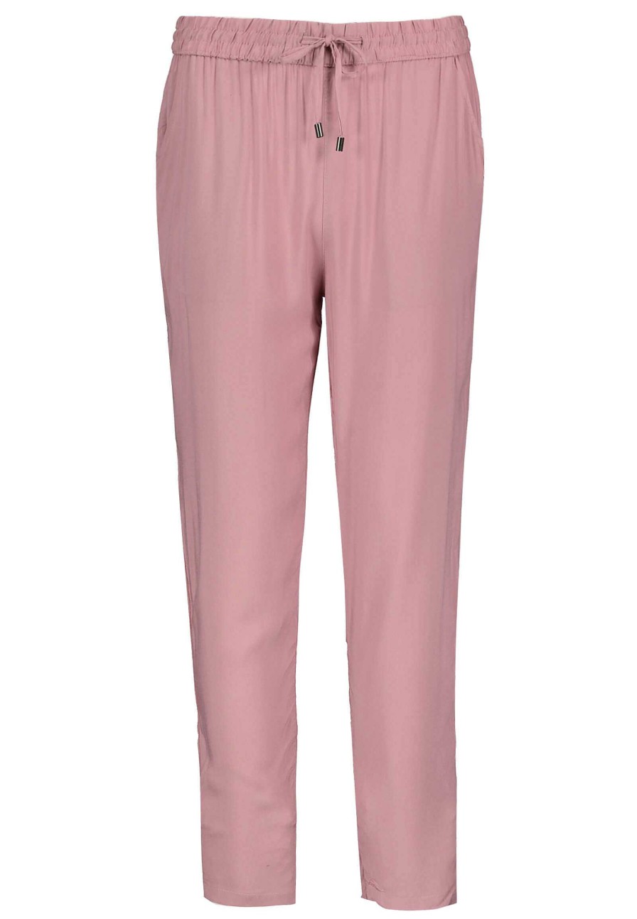 Women SUBLEVEL Pants | Lightweight Fabric Trousers With A Tie Belt Light Rose