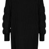 Women SUBLEVEL Dresses | Knitted Dress With Sleeve Details Black