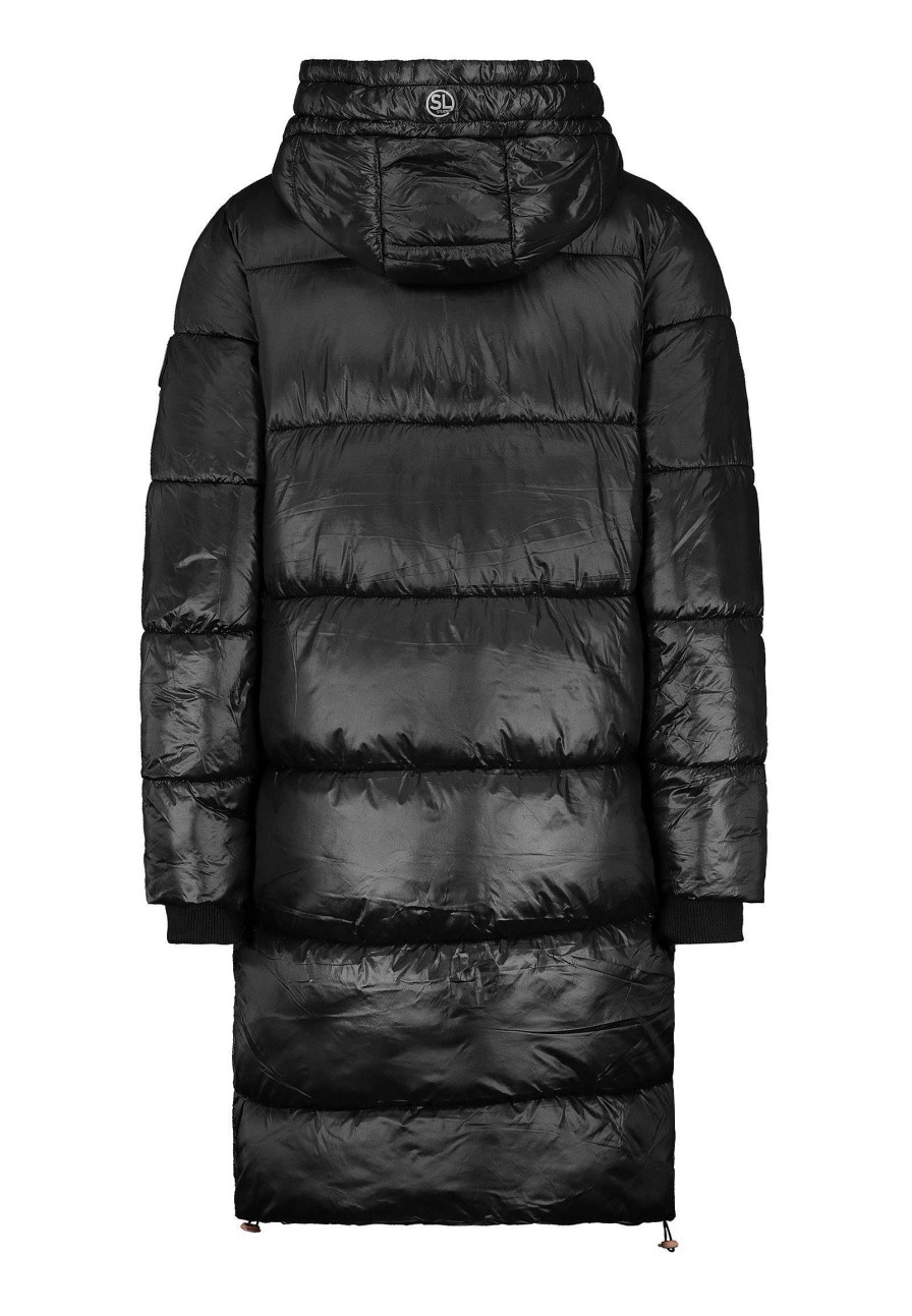 Women SUBLEVEL Popular | Winter Quilted Coat With Hood Black