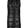 Women SUBLEVEL Popular | Long Winter Quilted Vest Black