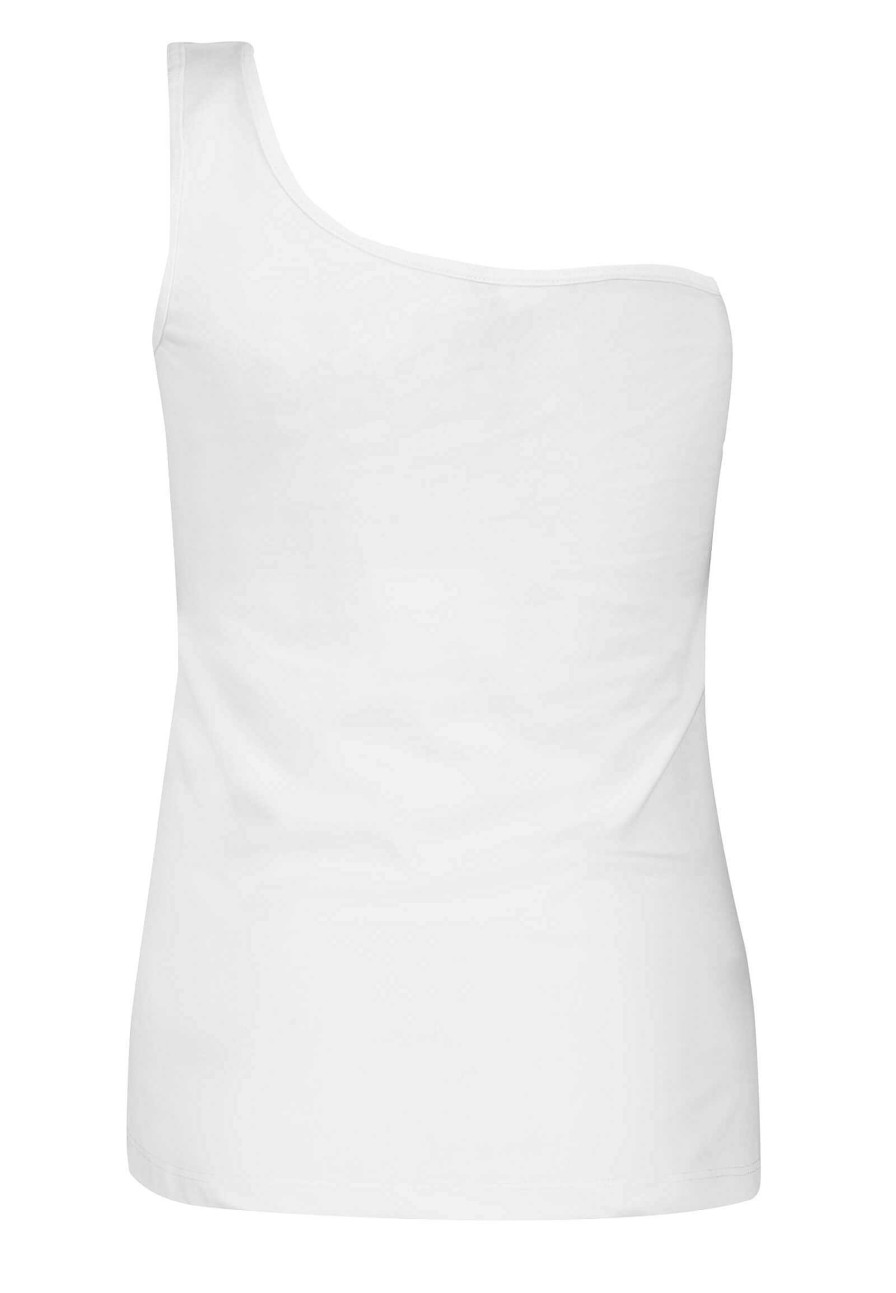 Women SUBLEVEL Shirts | One Shoulder Top White