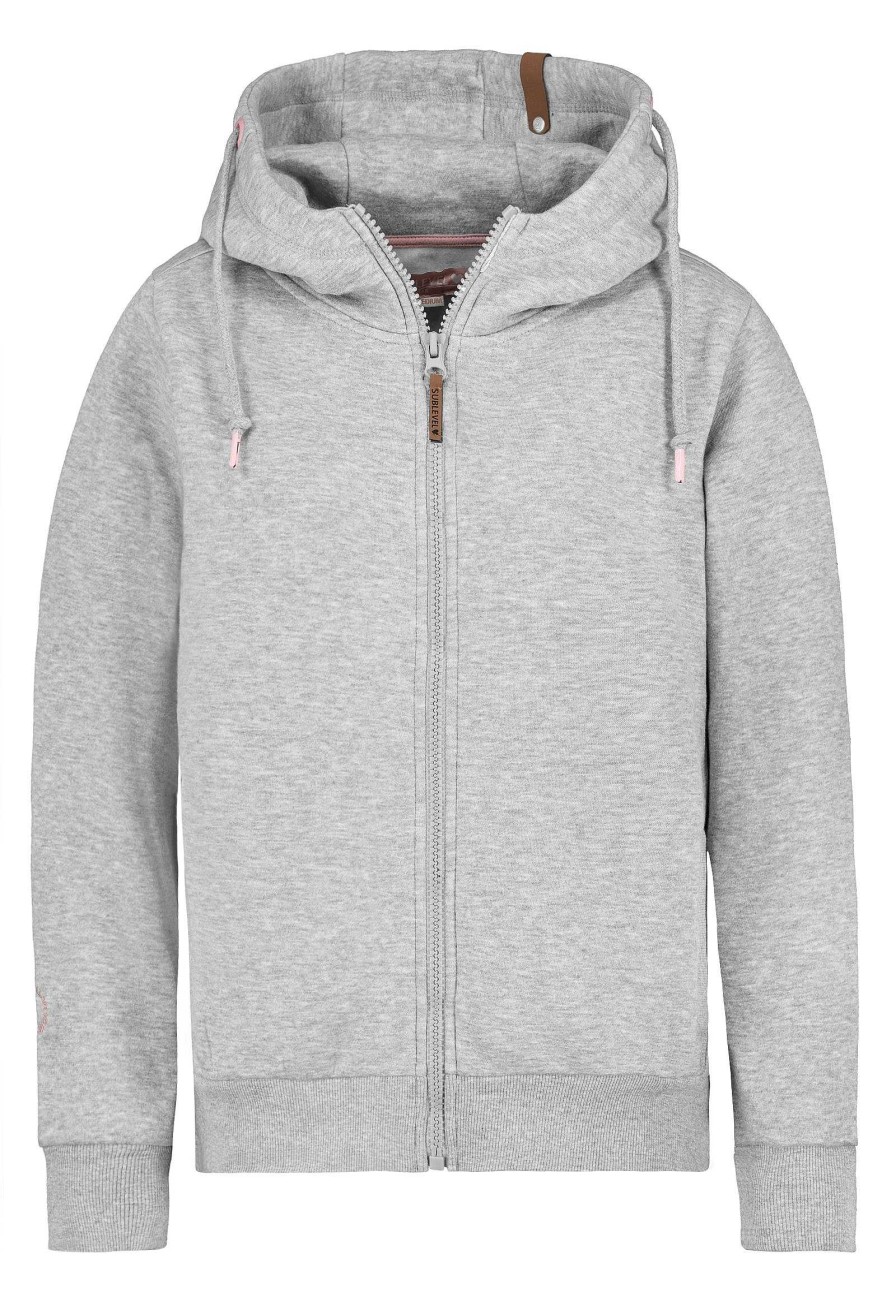 Women SUBLEVEL Hoodies | Basic Hooded Sweatshirt Light Grey