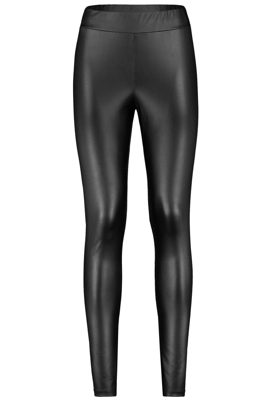 Women SUBLEVEL Pants | Leather Look Leggings Black