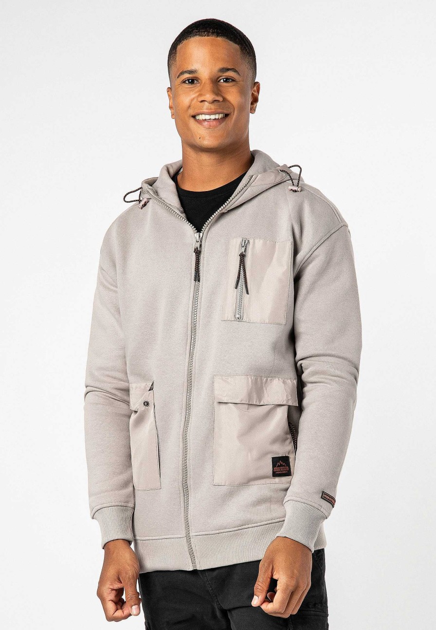 Men SUBLEVEL Popular | Sweat Jacket With Patch Pockets Middle Beige